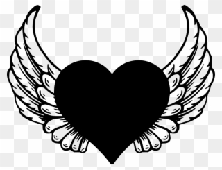 Detail Heart With Angel Wings Clipart Nomer 13