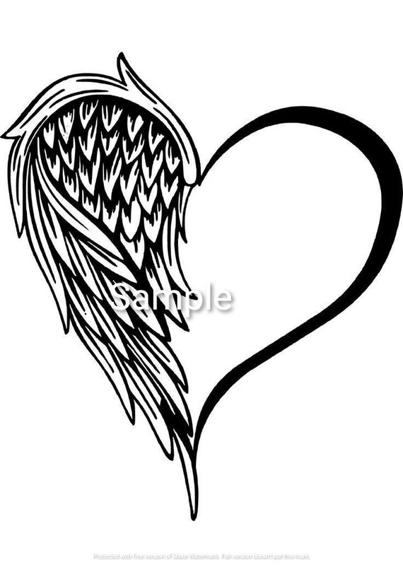 Detail Heart With Angel Wings Clipart Nomer 15