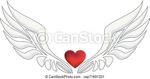 Detail Heart With Angel Wings Clipart Nomer 18