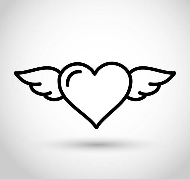 Detail Heart With Angel Wings Clipart Nomer 34