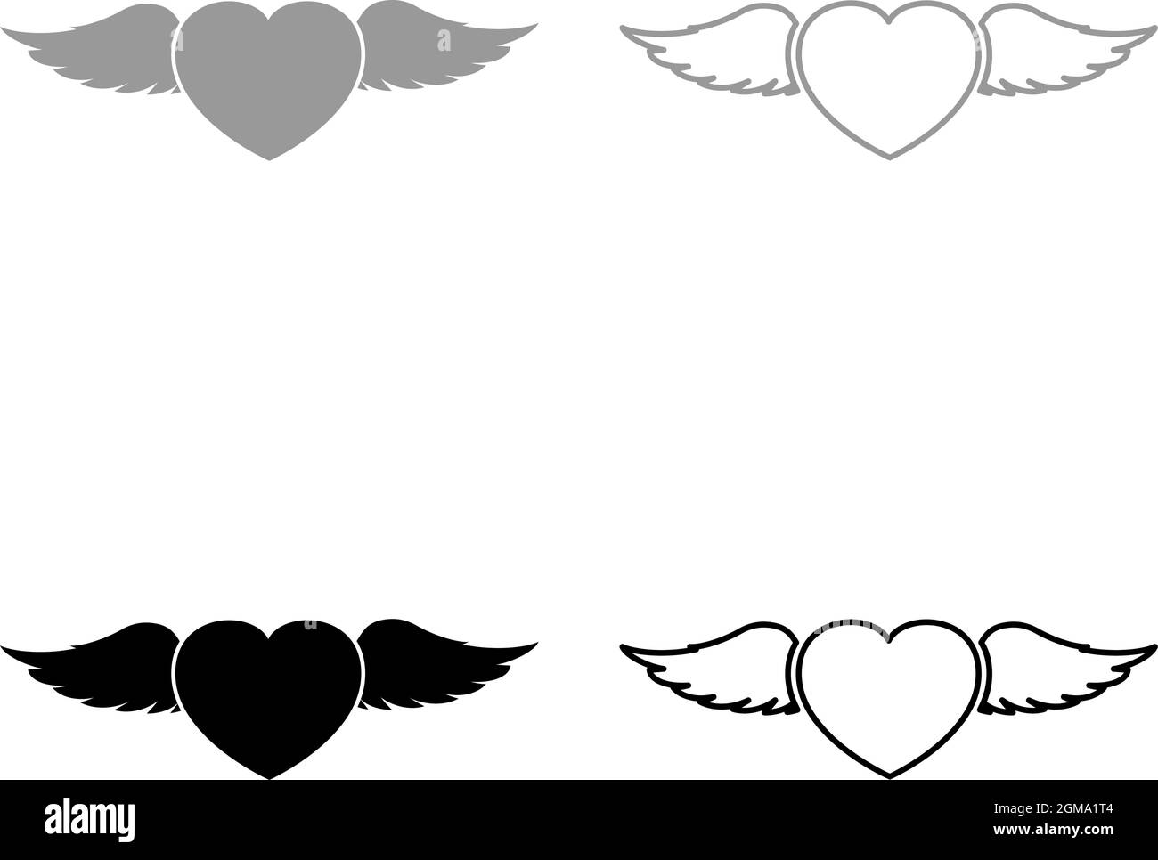 Detail Heart With Angel Wings Clipart Nomer 38