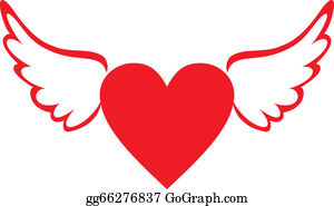 Detail Heart With Angel Wings Clipart Nomer 8