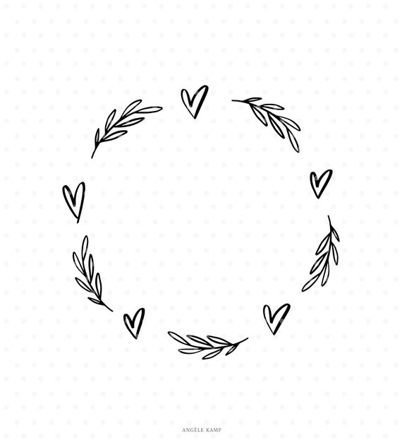 Detail Heart Wreath Clipart Nomer 6