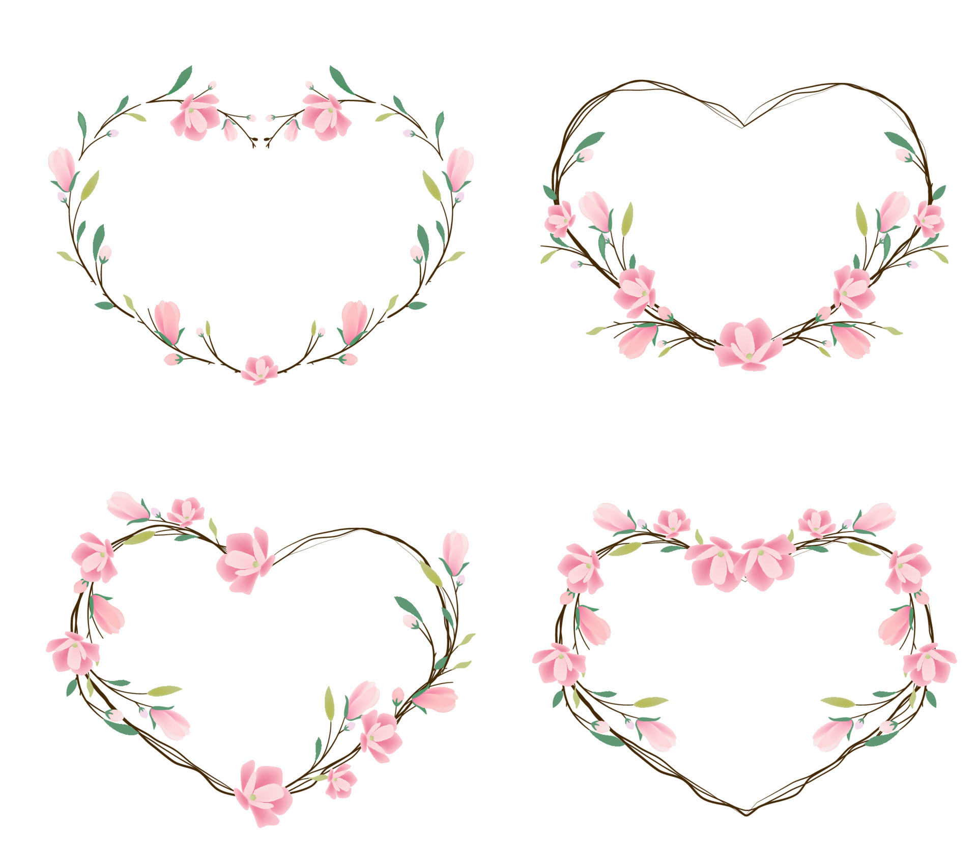 Detail Heart Wreath Clipart Nomer 55