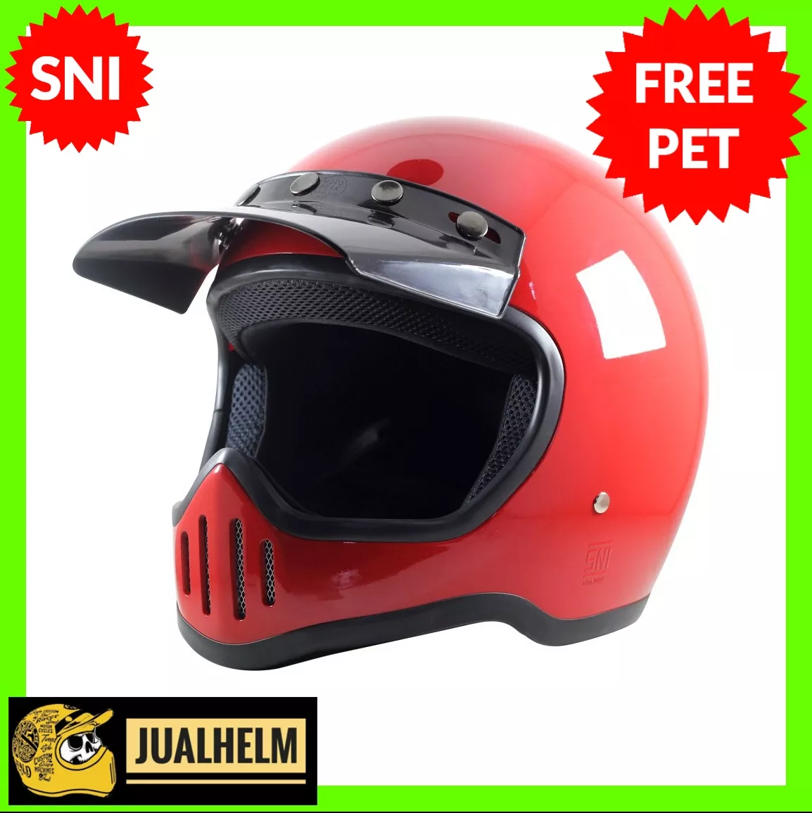 Detail Helm Full Face Klasik Nomer 22