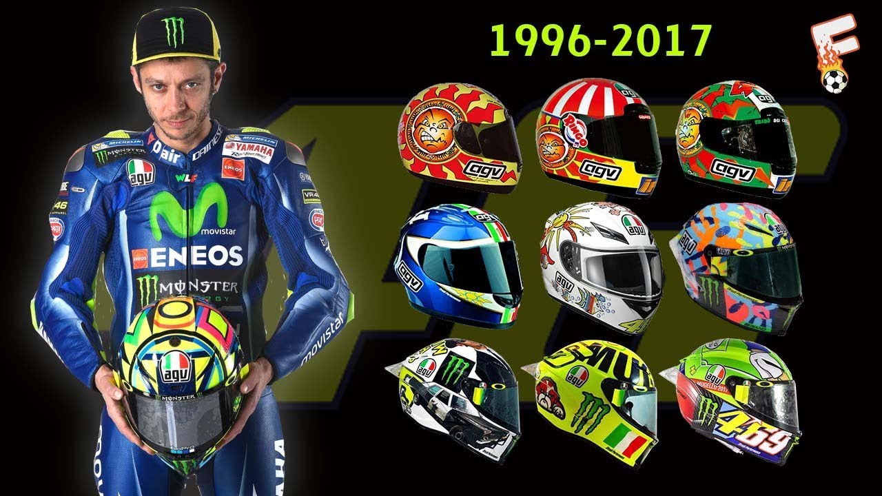Detail Helm Full Face Valentino Rossi Nomer 42