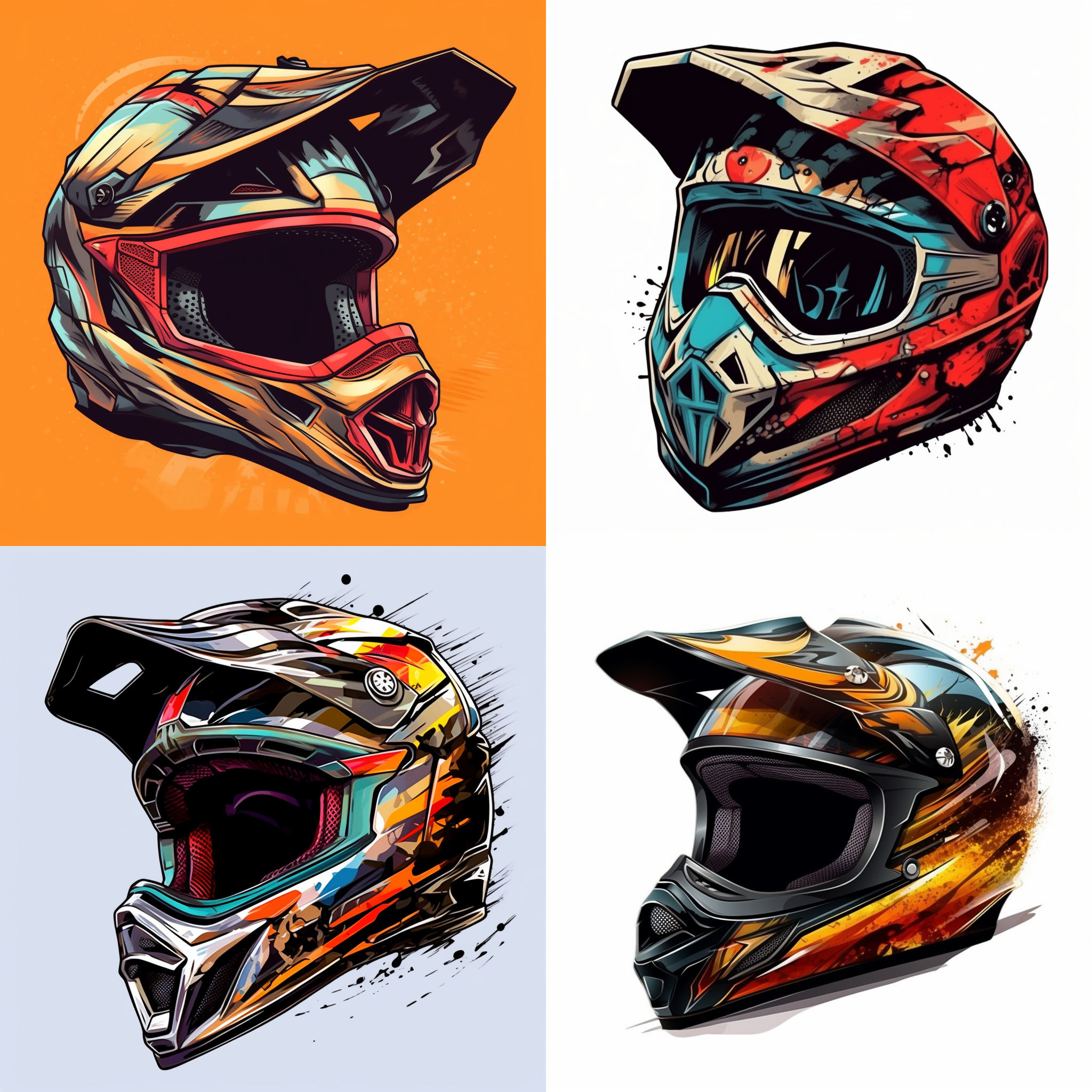 Detail Helm Motocross Vector Nomer 11