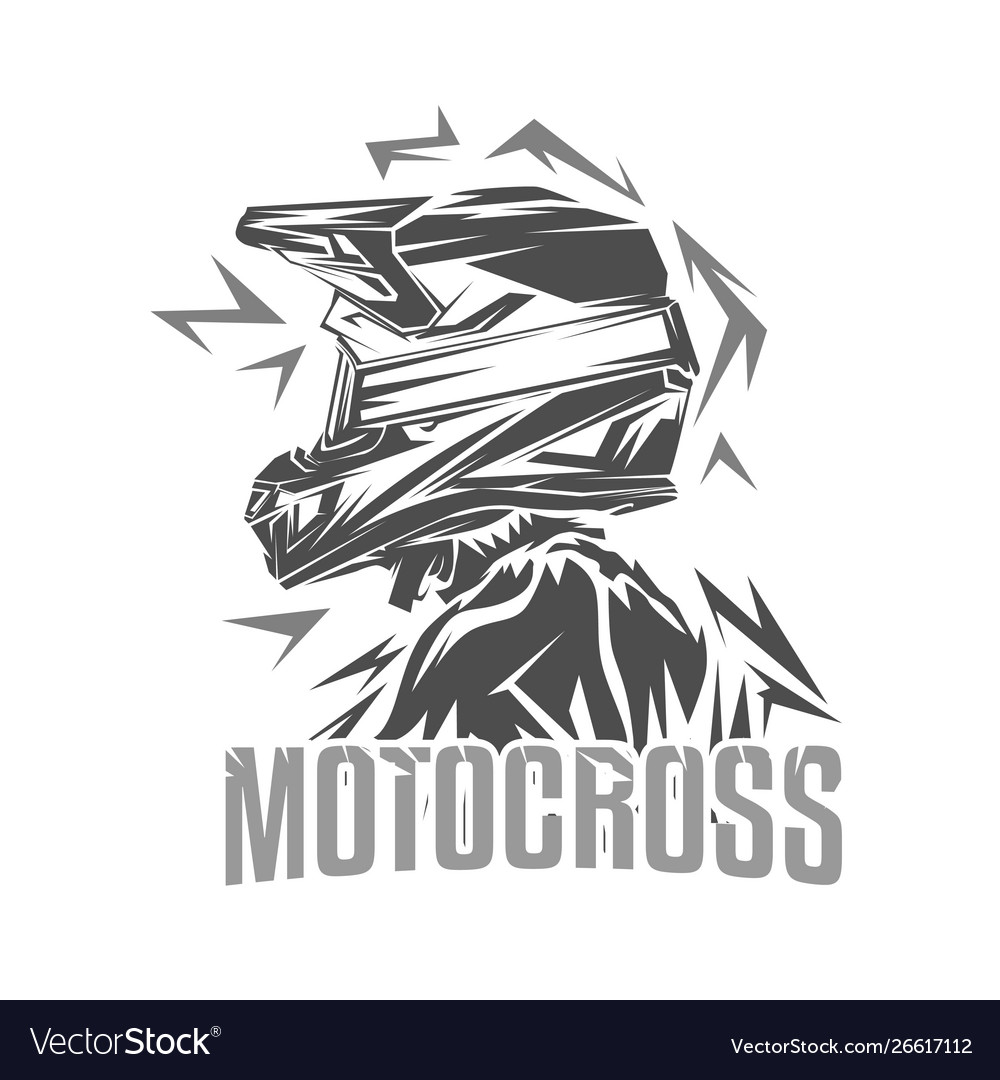 Detail Helm Motocross Vector Nomer 3