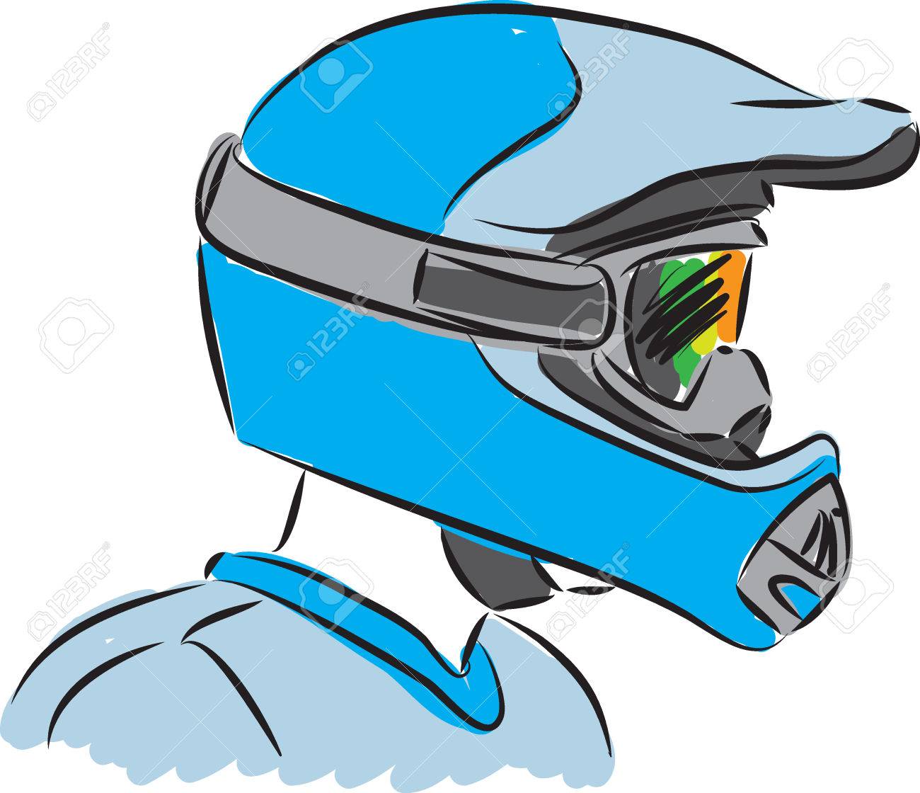 Detail Helm Motocross Vector Nomer 45