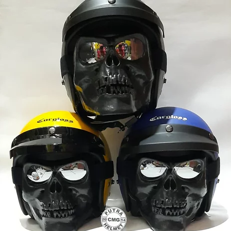 Detail Helm Tengkorak Full Face Nomer 16