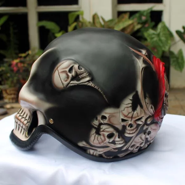 Detail Helm Tengkorak Full Face Nomer 19