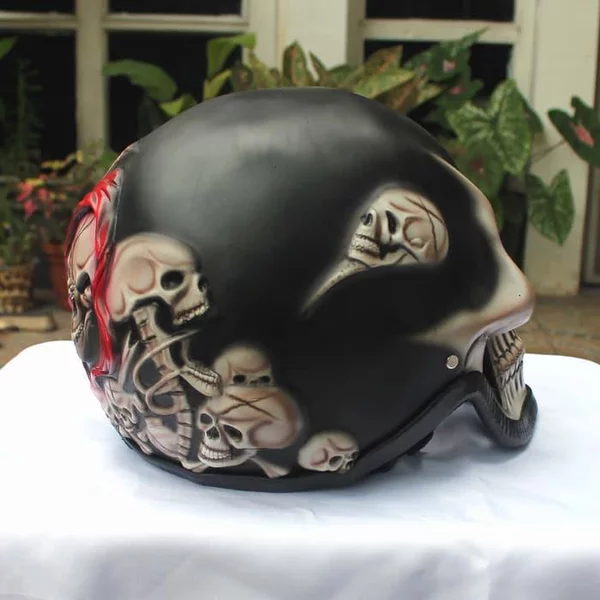 Detail Helm Tengkorak Full Face Nomer 49