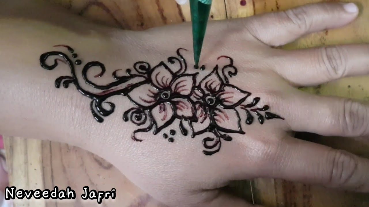 Detail Henna Art Simple Tangan Nomer 15