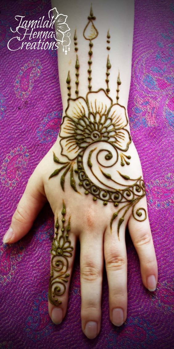 Detail Henna Art Simple Tangan Nomer 24