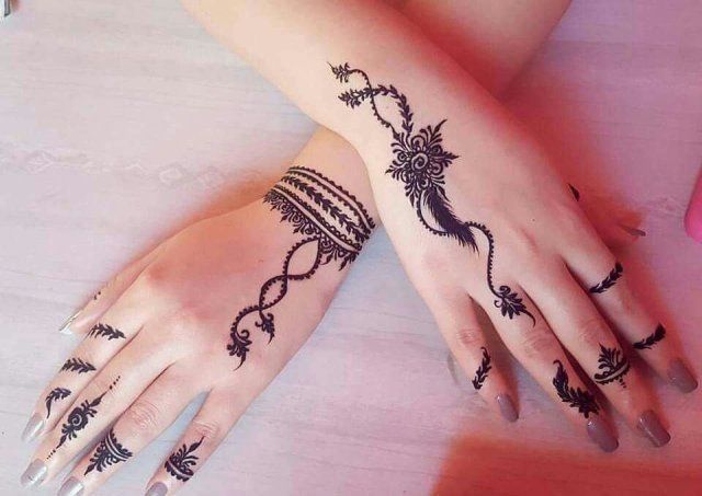 Detail Henna Jari Simple Nomer 3