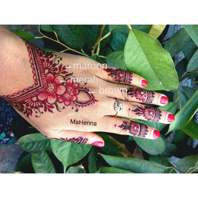 Detail Henna Merah Maroon Nomer 7