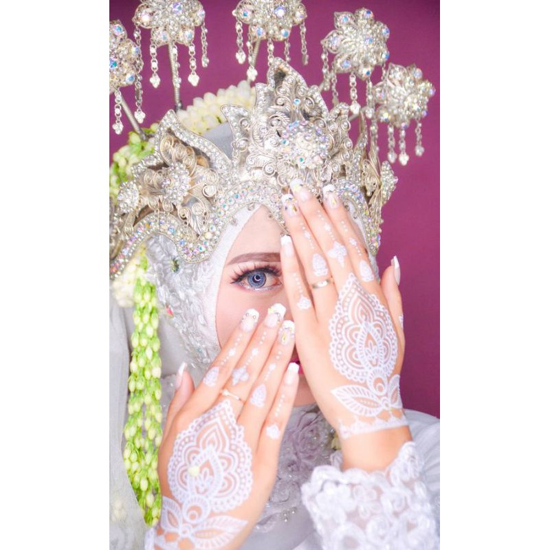 Detail Henna Putih Pengantin Simple Nomer 16