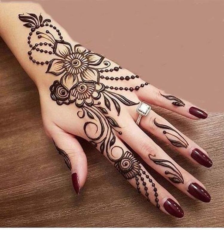 Detail Henna Simple Bunga Nomer 42