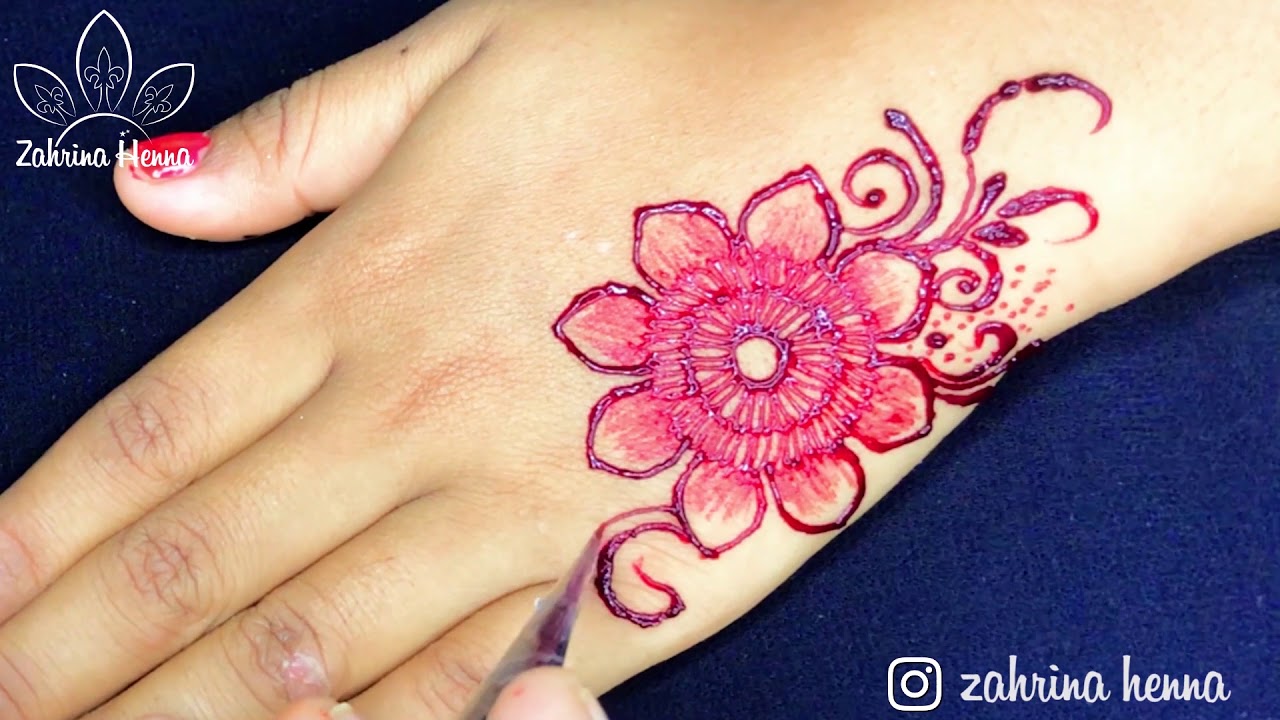 Detail Henna Simple Bunga Nomer 44