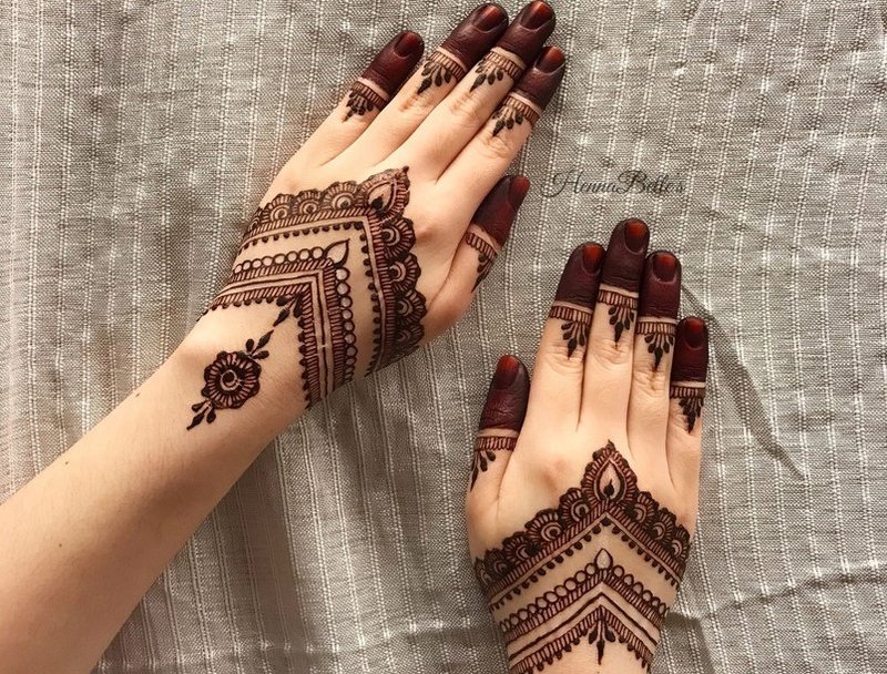 Detail Henna Tangan Pengantin Simple Nomer 12