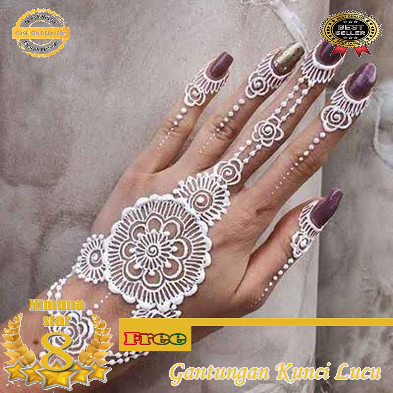 Detail Henna Tangan Pengantin Simple Nomer 24
