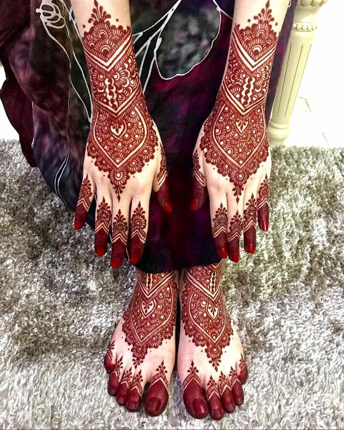 Detail Henna Tangan Pengantin Simple Nomer 26