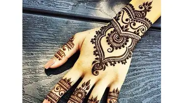 Detail Henna Tangan Pengantin Simple Nomer 32