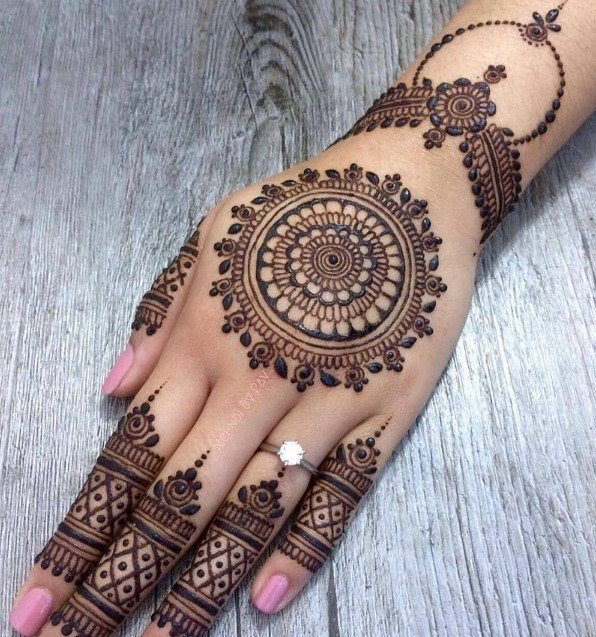 Detail Henna Tangan Pengantin Simple Nomer 42