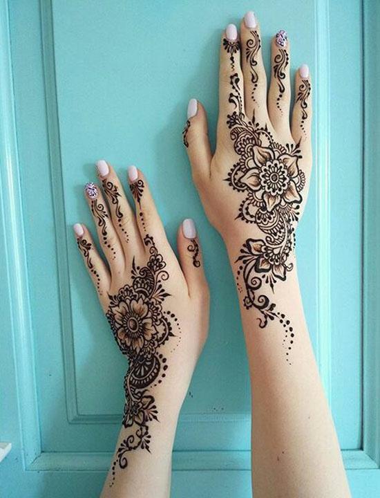 Detail Henna Tangan Pengantin Simple Nomer 44
