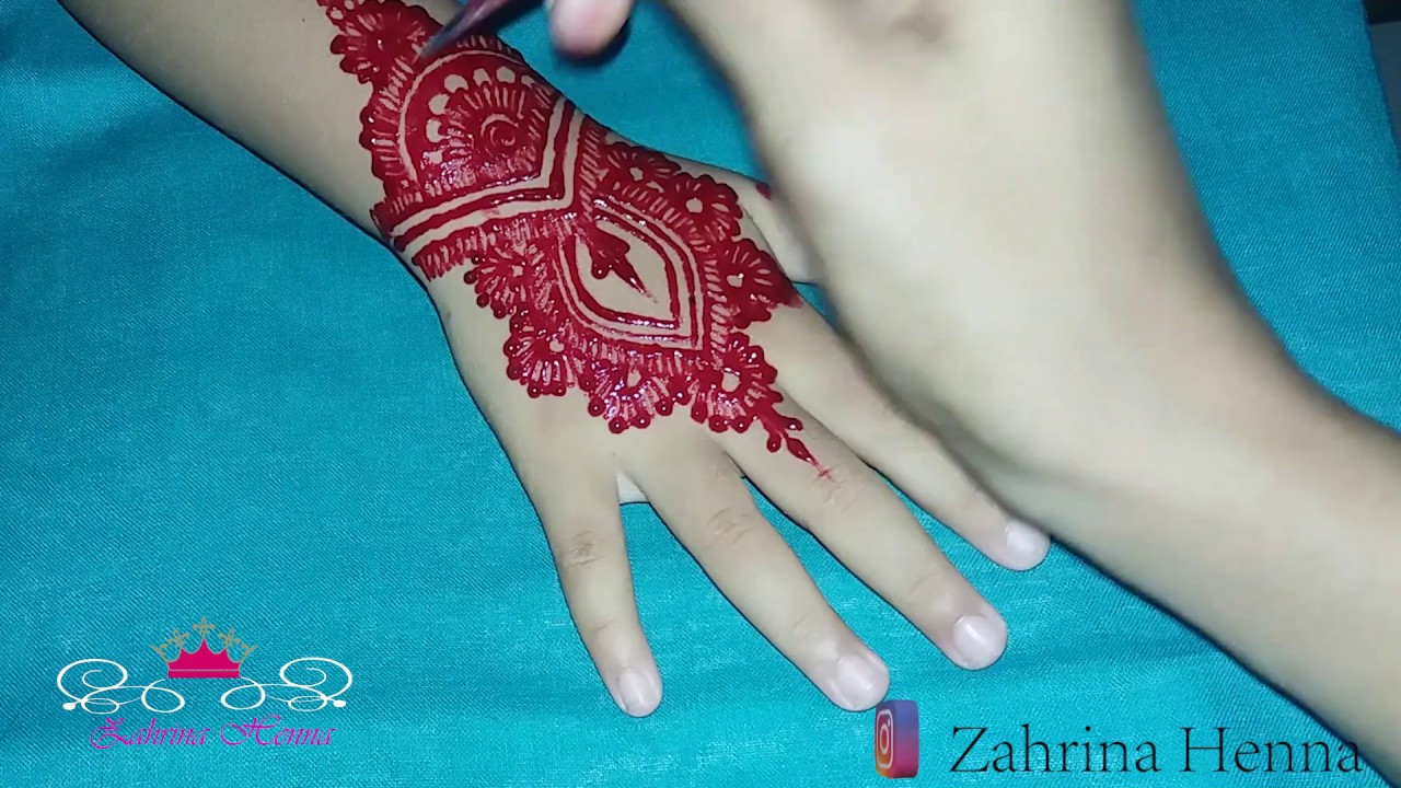 Detail Henna Tangan Warna Merah Nomer 20