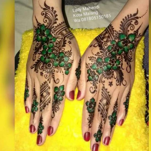 Detail Henna Warna Hijau Nomer 3