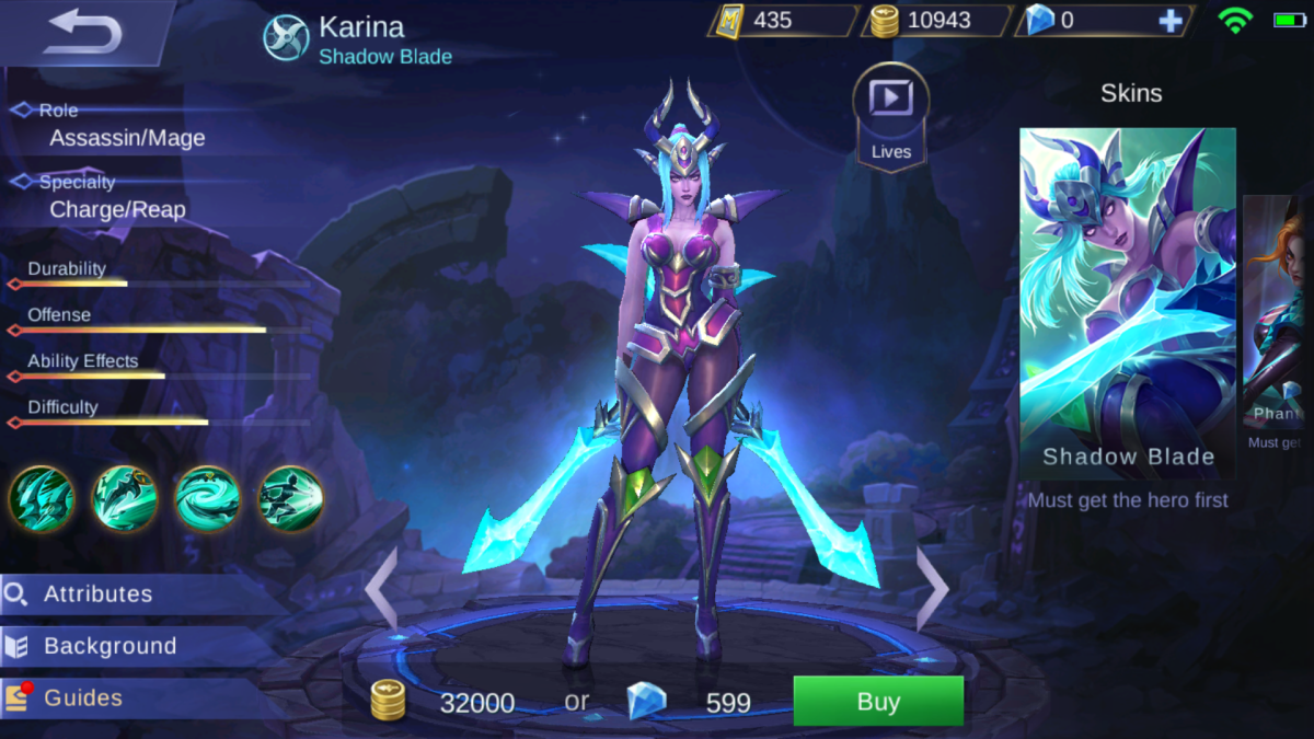 Detail Hero Karina Mobile Legend Nomer 12