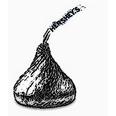Detail Hershey Kiss Clipart Black And White Nomer 47