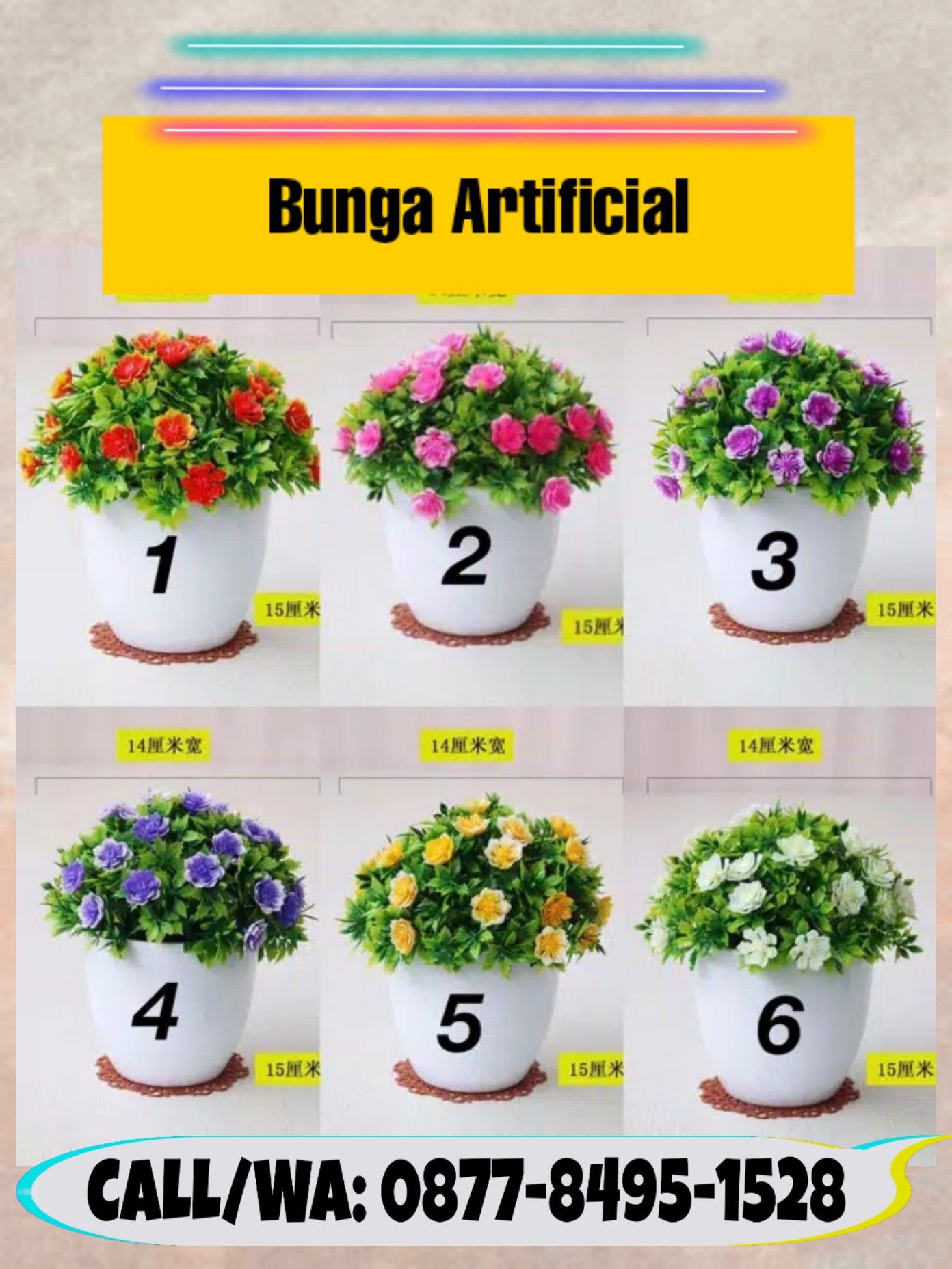 Detail Hiasan Bunga Plastik Dinding Nomer 25