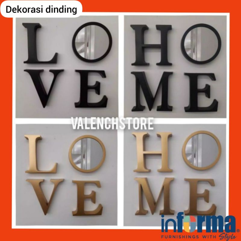 Detail Hiasan Dinding Love Nomer 45