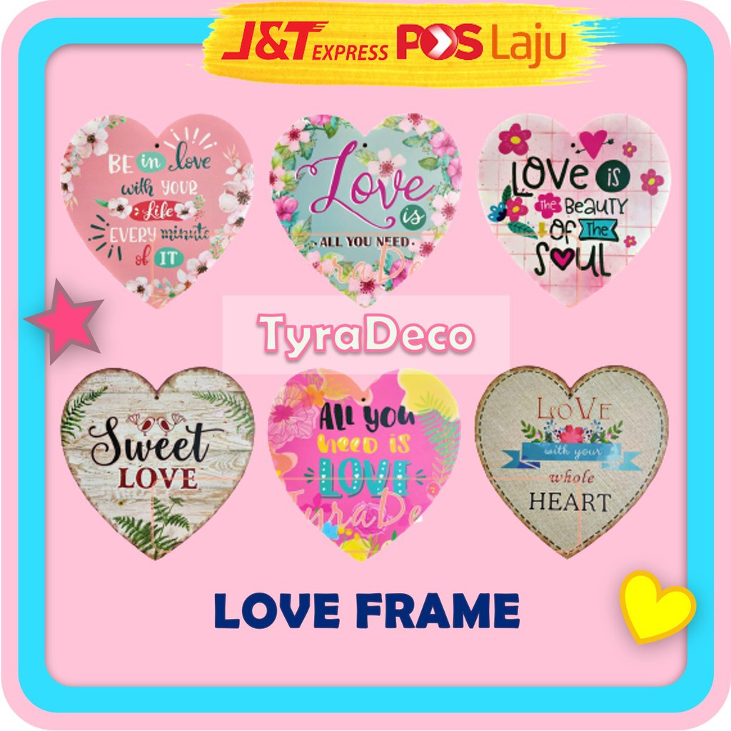 Detail Hiasan Dinding Love Nomer 47