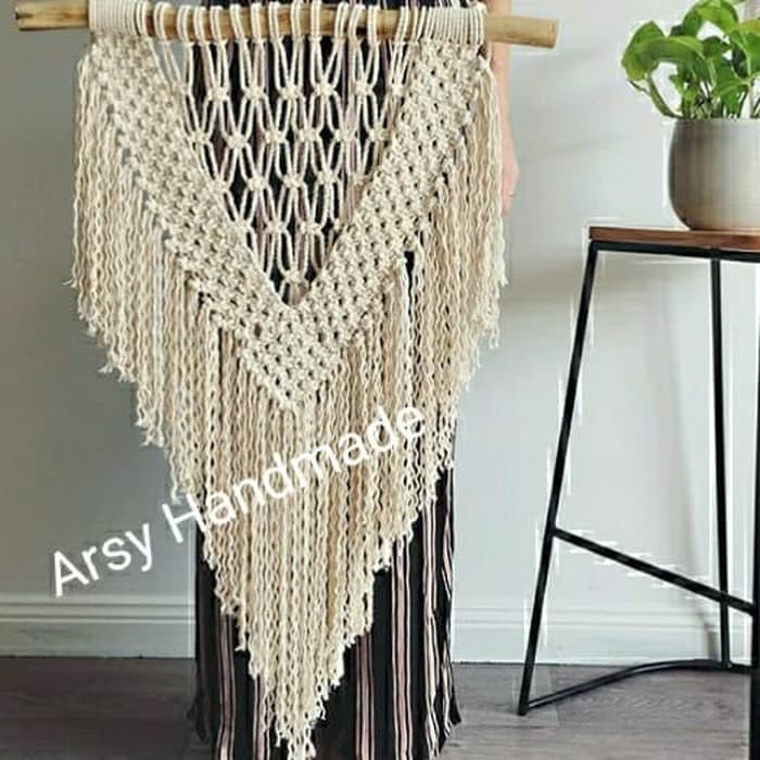 Detail Hiasan Dinding Macrame Tali Kur Nomer 12