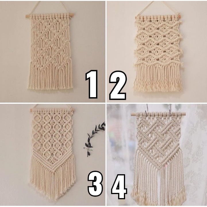 Detail Hiasan Dinding Macrame Tali Kur Nomer 24