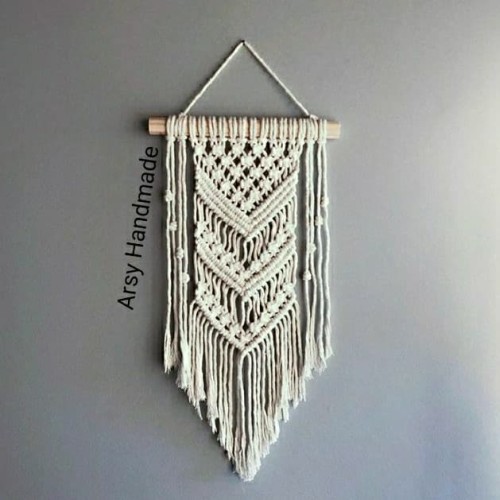 Detail Hiasan Dinding Macrame Tali Kur Nomer 4