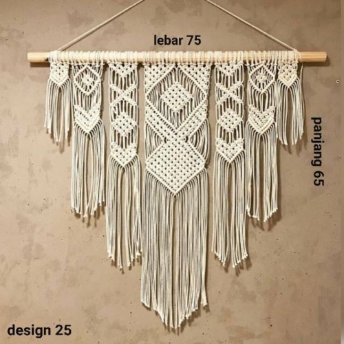 Detail Hiasan Dinding Macrame Tali Kur Nomer 33