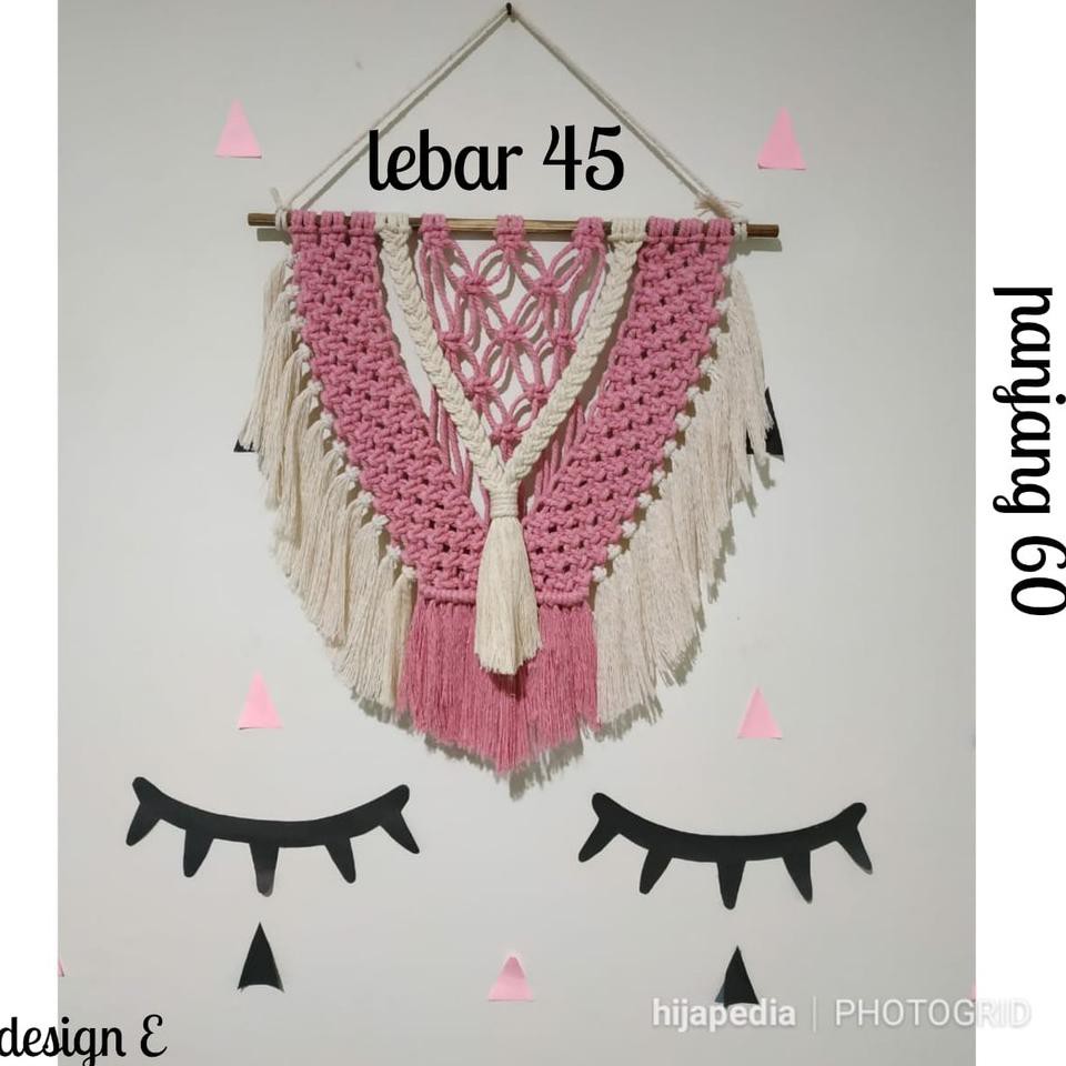 Detail Hiasan Dinding Macrame Tali Kur Nomer 37