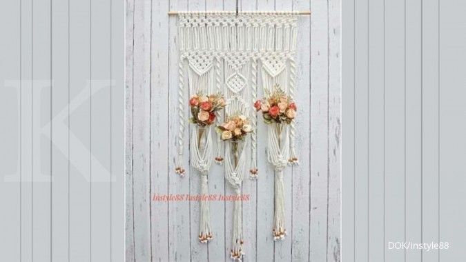 Detail Hiasan Dinding Macrame Tali Kur Nomer 41