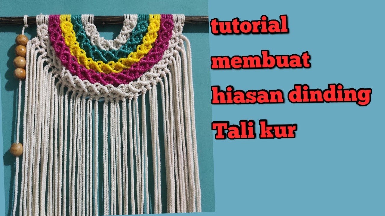 Detail Hiasan Dinding Macrame Tali Kur Nomer 46