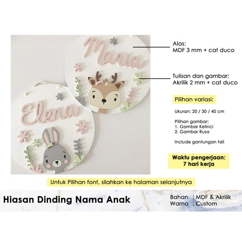 Detail Hiasan Dinding Nama Anak Nomer 52