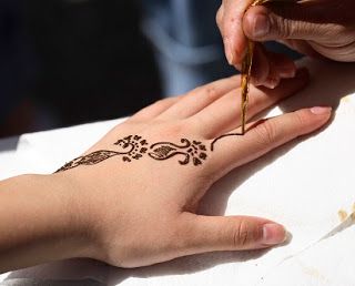 Detail Hiasan Henna Di Tangan Nomer 20