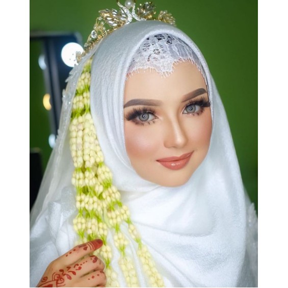 Detail Hiasan Hijab Pengantin Nomer 19