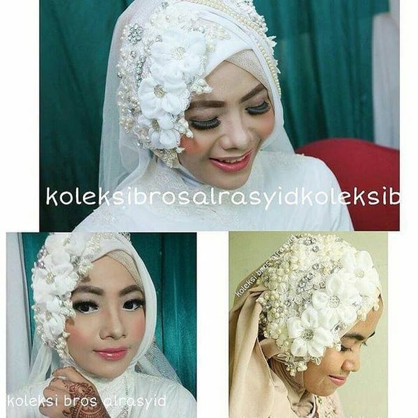 Detail Hiasan Hijab Pengantin Nomer 29