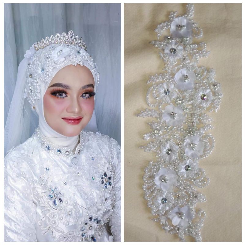 Detail Hiasan Hijab Pengantin Nomer 5