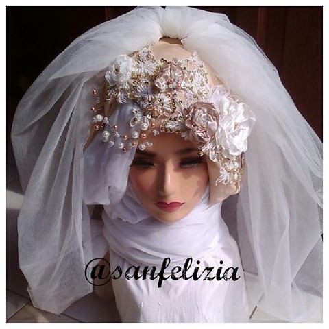 Detail Hiasan Hijab Pengantin Nomer 47