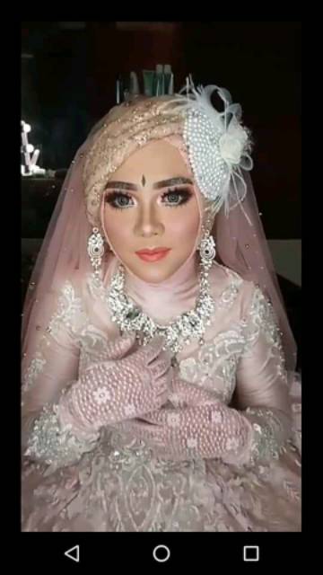 Detail Hiasan Hijab Pengantin Nomer 53